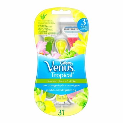 Gillette Venus Tropical Close And Clean 1 Stroke Razor 3 Piece
