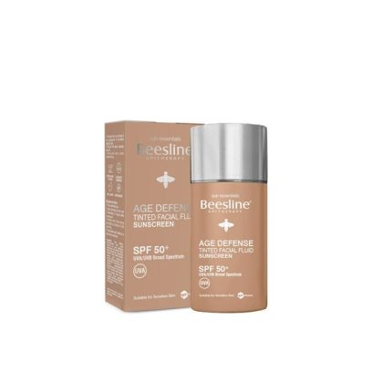Beesline Age defence tinted facial fluid suncreen